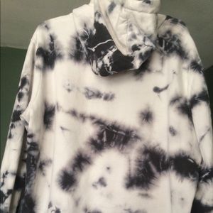 Black and white dyed hoodie